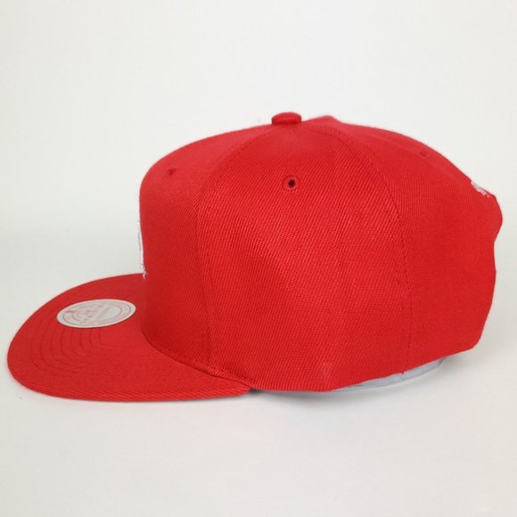 Houston Rockets Mitchell & Ness NBA Snapback Hat 3D Logo Glitch Out Red Cap NWT - Picture 6 of 8